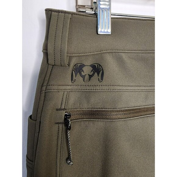 Size 12 Womens Kuiu Guide Pro Soft Shell Pants Fleece Lined Army Green - Picture 6 of 7